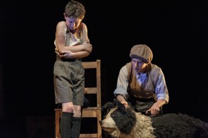 4. Alex Taylor-McDowall (William) and Elisa de Grey (Puppeteer for Sammy the dog) in Goodnight Mister Tom 2015 Credit Dan Tsantilis.jpg
