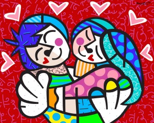 Romero Britto- Love me Tender