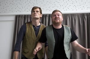 Stephen Jones and Conor  Delaney Stones In His Pockets rehearsals by Patrick Redmond