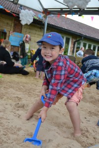Wavendon Pre-School & Nursey Building Sandcastles at The Beach At Frosts, Woburn Sands